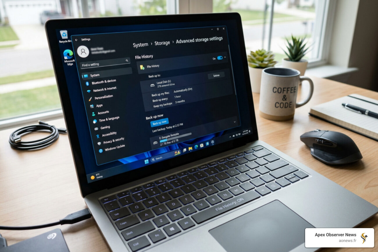 enable windows file history