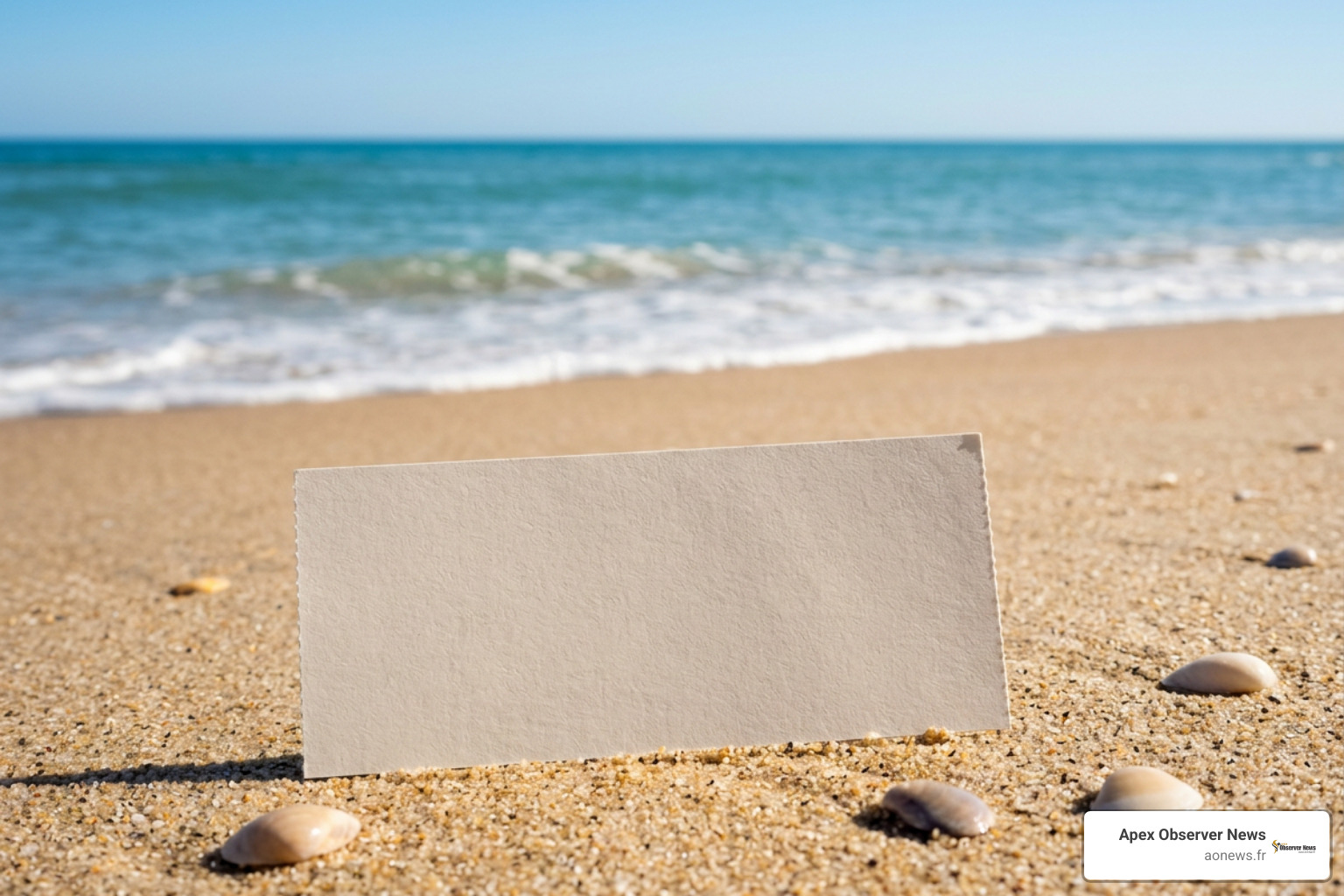 Florida Lotto ticket on a beach